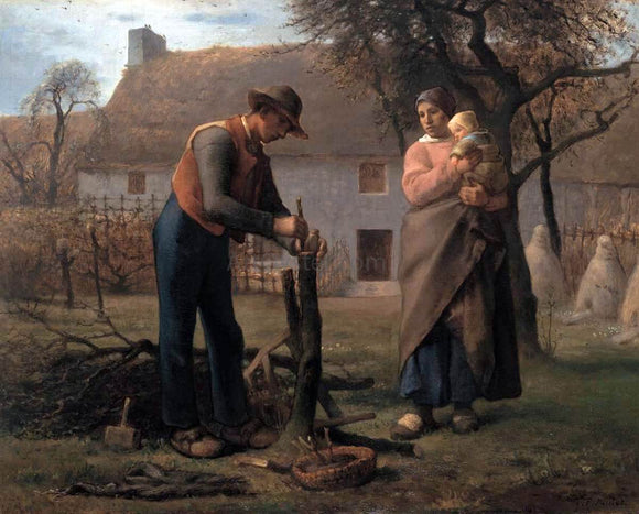  Jean-Francois Millet Farmer Inserting a Graft on a Tree - Art Print