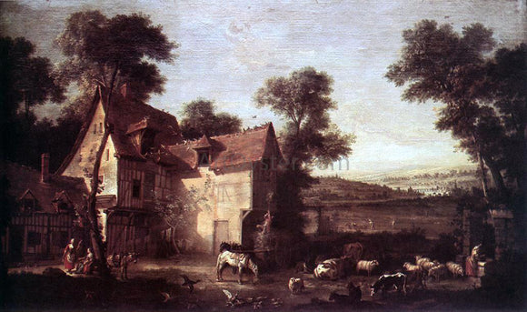  Jean-Baptiste Oudry The Farmhouse - Art Print