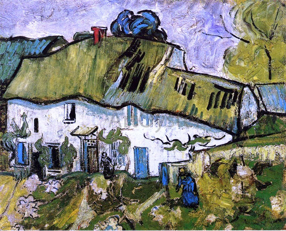  Vincent Van Gogh Farmhouse with Two Figures - Art Print