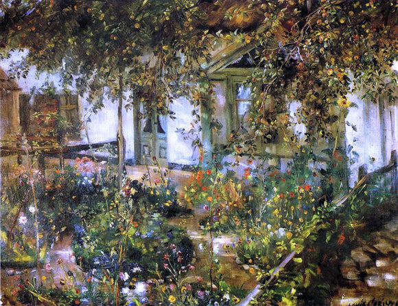  Lovis Corinth Farmyard in Bloom - Art Print