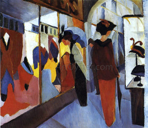  August Macke A Fashion Shop - Art Print