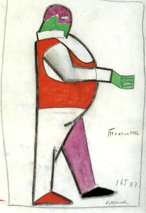  Kazimir Malevich Fat Man - Art Print