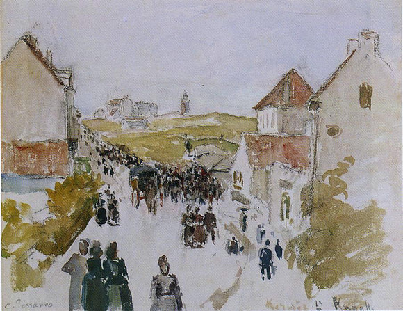  Camille Pissarro Feast Day in Knokke - Art Print