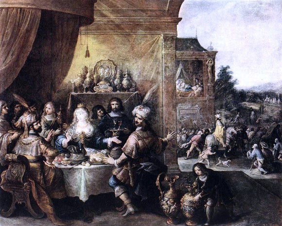  The Younger Frans Francken Feast of Esther - Art Print