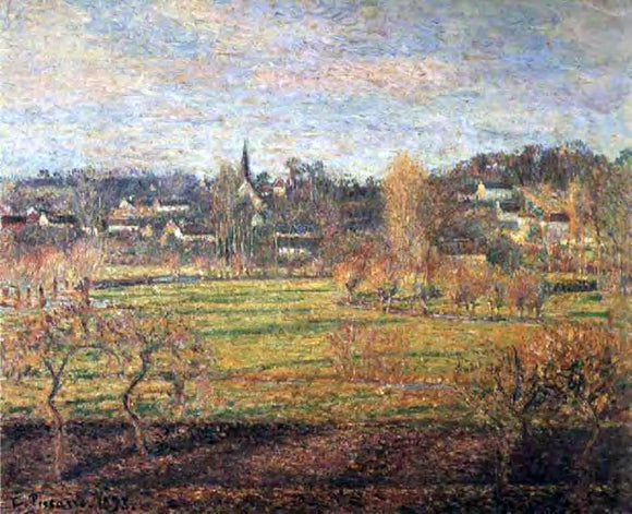  Camille Pissarro February, Sunrise, Bazincourt - Art Print