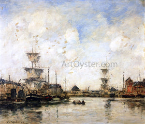  Eugene-Louis Boudin Fecamp, the Harbor - Art Print