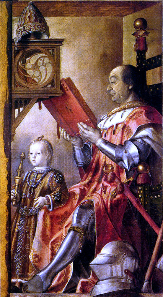  Pedro Berruguete Federico Da Montefeltro With His Son Guidobaldo - Art Print