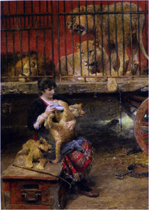  Paul Wilhelm Meyerheim Feeding The Cubs - Art Print