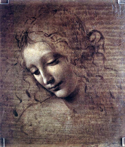  Leonardo Da Vinci Female Head - Art Print