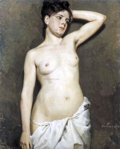  Albert Edelfelt A Female Model, Academic Study - Art Print