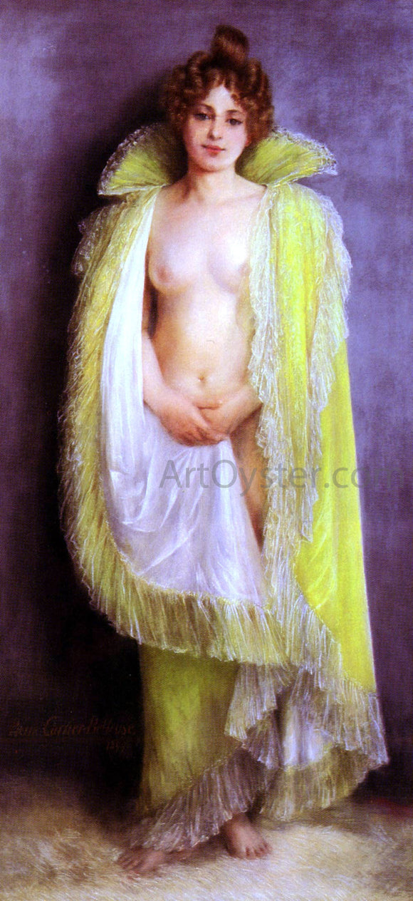  Pierre Carrier-Belleuse Femme En Deshabillee Verte - Art Print