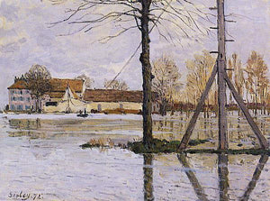  Alfred Sisley Ferry to the Ile-de-la-Loge, Flood - Art Print