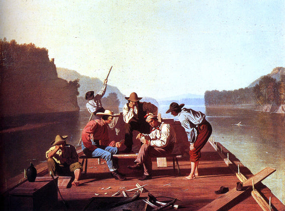  George Caleb Bingham Ferrymen Playing Cards - Art Print