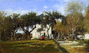  Eugene-Louis Boudin Fervaques, Garden and House of Monsieur Jacuette - Art Print