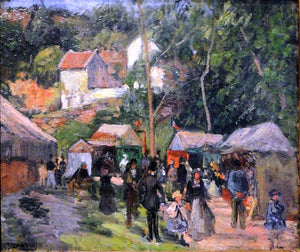  Camille Pissarro A Festival at the Hermitage - Art Print