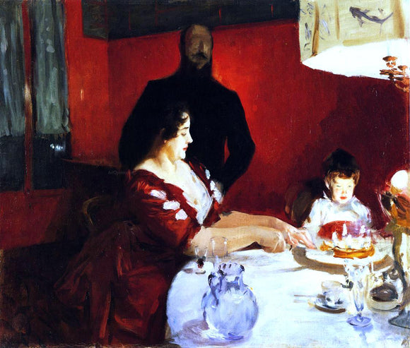  John Singer Sargent Fete Famillale: The Birthday Party - Art Print