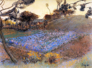  Edgar Degas Field of Flax - Art Print