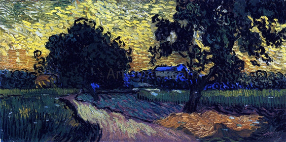  Vincent Van Gogh Field with Trees, the Chateau of Auvers - Art Print
