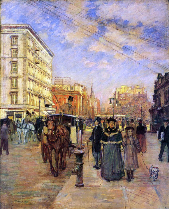  Theodore Robinson Fifth Avenue at Madison Square - Art Print