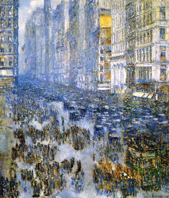  Frederick Childe Hassam Fifth Avenue in Winter - Art Print