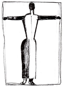  Kazimir Malevich Figure in the Form of a Cross with Raised Hands - Art Print