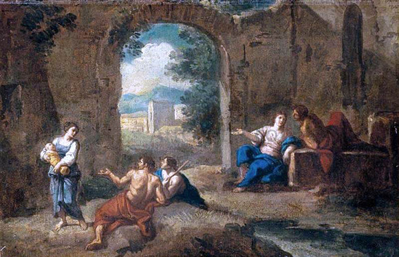  Andrea Locatelli Figures in a Landscape - Art Print
