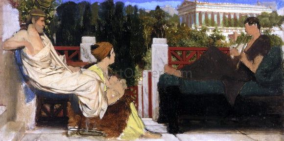  Sir Lawrence Alma-Tadema Figures on the Terrace by the Acropolis - Art Print