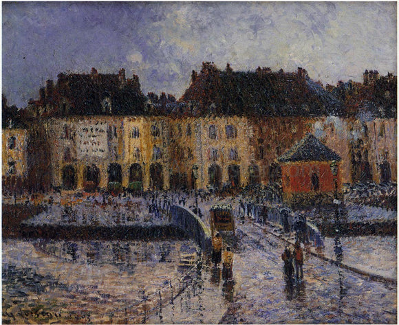  Gustave Loiseau Fish Market at the Port of Dieppe - Art Print