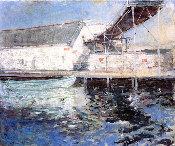  John Twachtman Fish Sheds, Gloucester, Massachusetts - Art Print