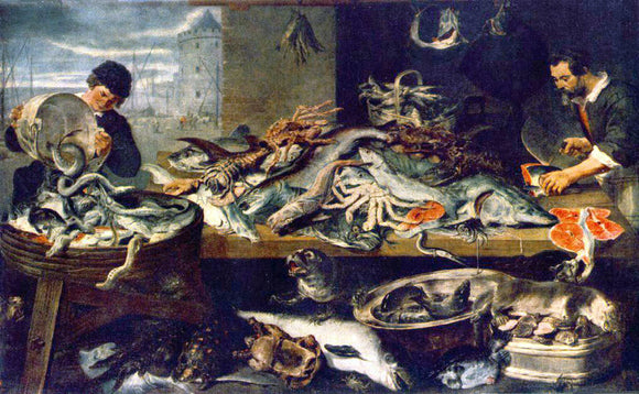  Frans Snyders Fish Shop - Art Print