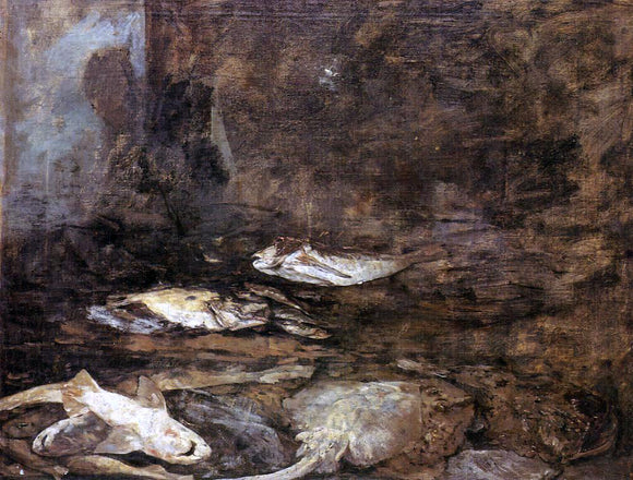  Eugene-Louis Boudin Fish, Skate and Dogfish - Art Print