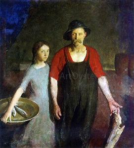  Charles Webster Hawthorne A Fisherman and His Daughter - Art Print