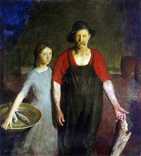  Charles Webster Hawthorne A Fisherman and His Daughter - Art Print