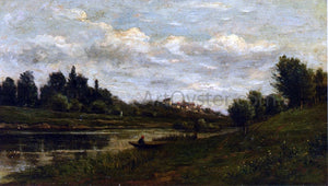  Charles Francois Daubigny Fisherman on the Banks of the River - Art Print