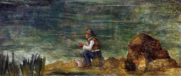  Paul Cezanne Fisherman on the Rocks - Art Print