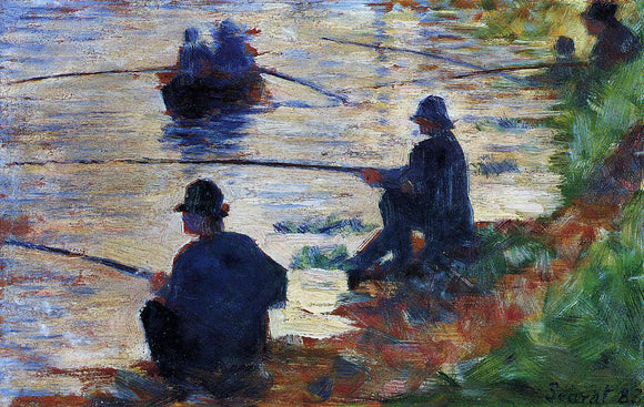  Georges Seurat Fishermen - Art Print