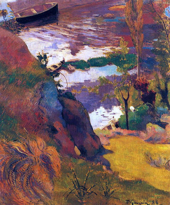  Paul Gauguin Fishermen and Bathers on the Aven - Art Print