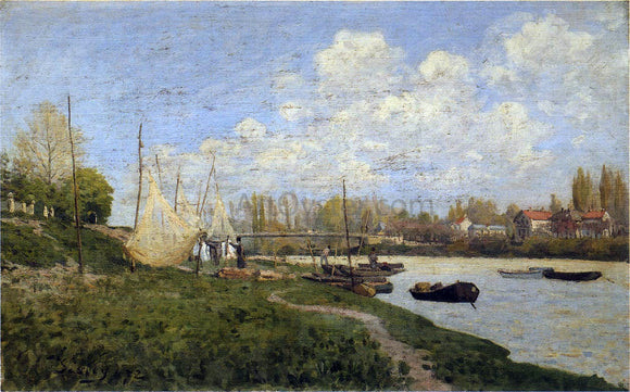  Alfred Sisley Fishermen Mending Nets - Art Print