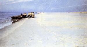  Peder Severin Kroyer Fishermen on the Beach at Skagen - Art Print