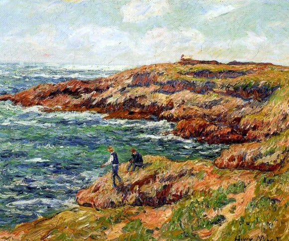  Henri Moret Fishermen on the Breton Coast - Art Print