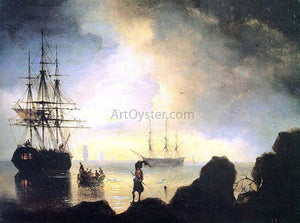  Ivan Constantinovich Aivazovsky Fishermen on the Shore - Art Print