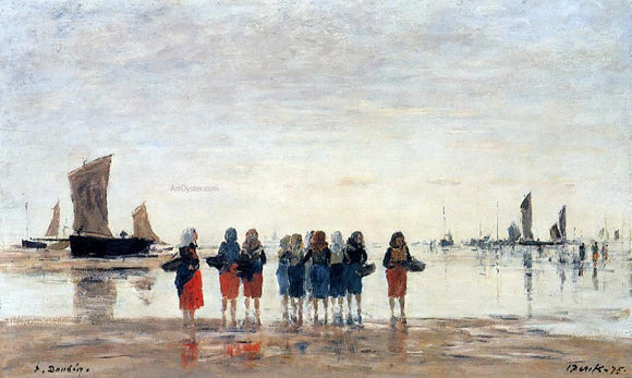  Eugene-Louis Boudin Fisherwomen at Berck - Art Print