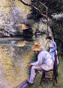  Gustave Caillebotte Fishing - Art Print