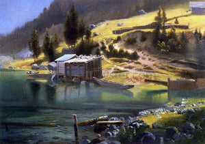  Albert Bierstadt A Fishing and Hunting Camp, Loring, Alaska - Art Print