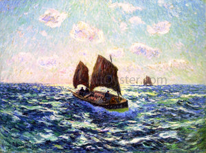  Henri Moret Fishing Boat in Brittany - Art Print