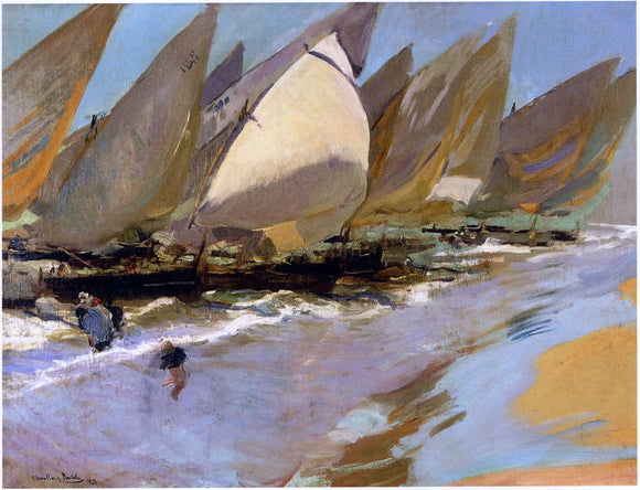  Joaquin Sorolla Y Bastida Fishing Boats - Art Print