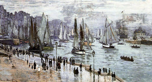  Claude Oscar Monet Fishing Boats Leaving the Port of Le Havre - Art Print