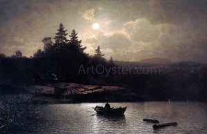  Sophus Jacobsen Fishing by Moonlight - Art Print