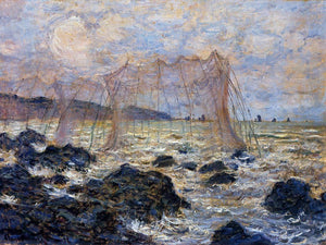  Claude Oscar Monet Fishing Nets at Pourville - Art Print