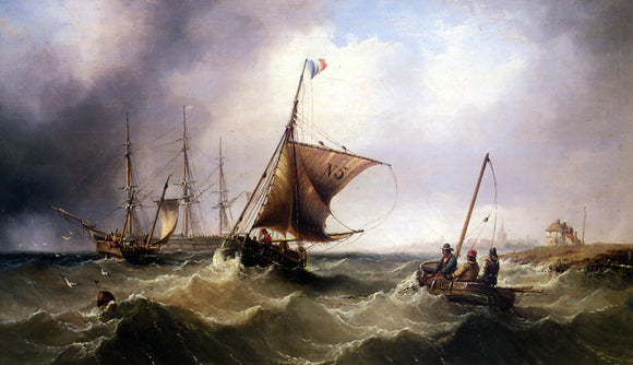  Henry Redmore Fishing Vessels Heading Out to Sea - Art Print